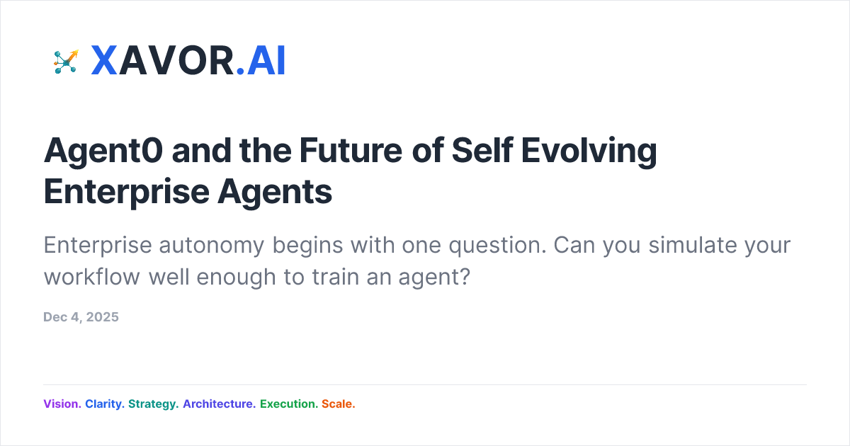 Agent0 and the Future of Self Evolving Enterprise Agents | The Briefing