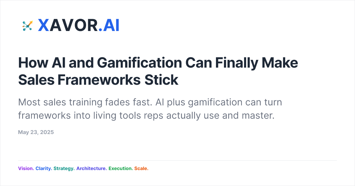 How AI and Gamification Can Finally Make Sales Frameworks Stick | The ...